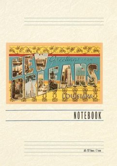 Cover Vintage Lined Notebook Greetings from New Orleans, Louisiana