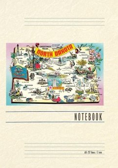 Vintage Lined Notebook Greetings from North Dakota