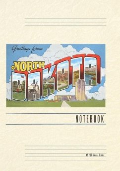 Cover Vintage Lined Notebook Greetings from North Dakota