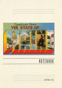 Cover Vintage Lined Notebook Greetings from the State of Maine