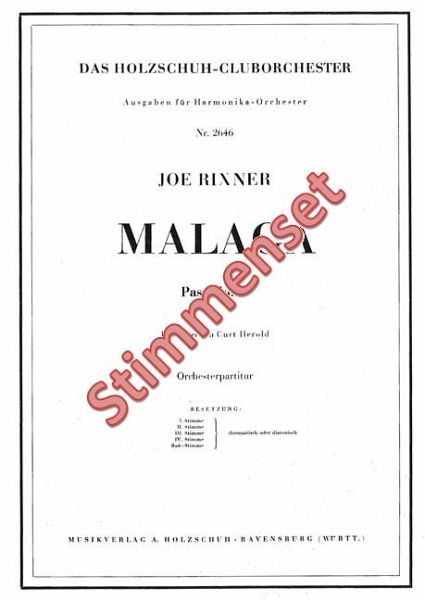 Malaga für Akkordeonorchester Stimmensatz