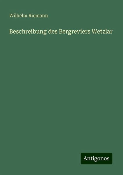 Beschreibung des Bergreviers Wetzlar