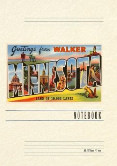Cover Vintage Lined Notebook Greetings from Walker, Minnesota