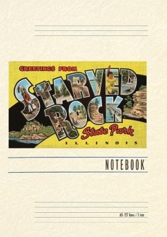 Cover Vintage Lined Notebook Greetings from Starved Rock State Park, Illinois
