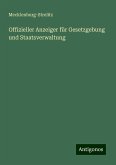 Offizieller Anzeiger für Gesetzgebung und Staatsverwaltung Offizieller Anzeiger für Gesetzgebung und Staatsverwaltung