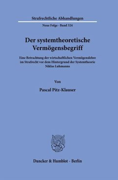 Cover Der systemtheoretische Vermögensbegriff