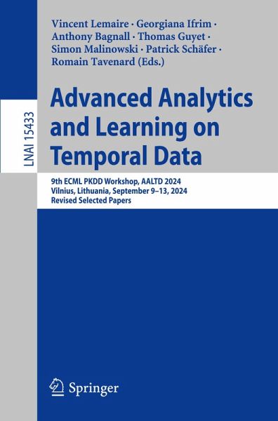 Advanced Analytics and Learning on Temporal Data Advanced Analytics and Learning on Temporal Data