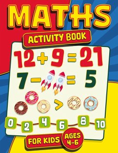 Cover Maths Activity Book for Kids Ages 4-6