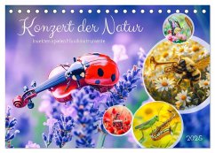 Konzert der Natur - Insekten spielen Musikinstrumente (Tischkalender 2025 DIN A5 quer), CALVENDO Monatskalender