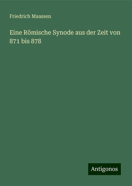 Eine Römische Synode aus der Zeit von 871 bis 878