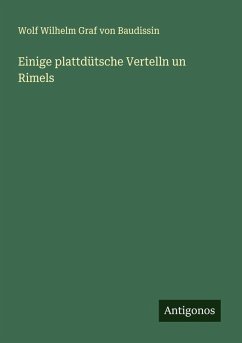Cover Einige plattdütsche Vertelln un Rimels