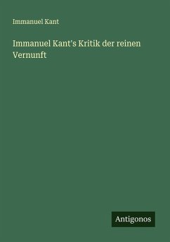 Cover Immanuel Kant's Kritik der reinen Vernunft