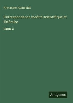Cover Correspondance inedite scientifique et littéraire