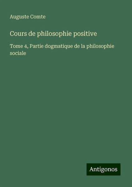 Cours de philosophie positive Cours de philosophie positive