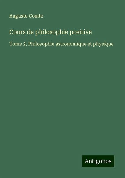 Cours de philosophie positive