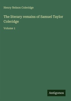 Cover The literary remains of Samuel Taylor Coleridge