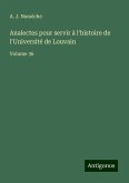 Analectes pour servir à l'histoire de l'Université de Louvain Analectes pour servir à l'histoire de l'Université de Louvain