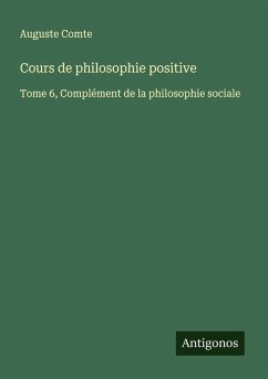 Cover Cours de philosophie positive