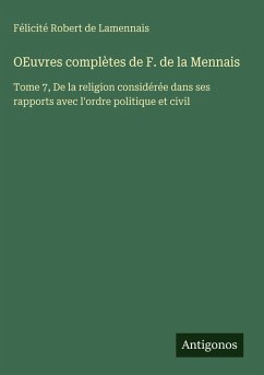 Cover OEuvres complètes de F. de la Mennais