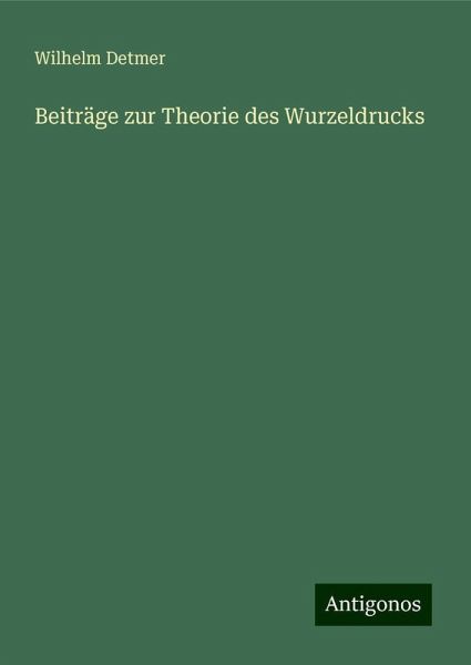 Beiträge zur Theorie des Wurzeldrucks