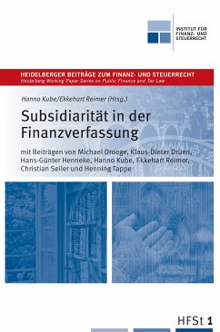 Subsidiarität in der Finanzverfassung (eBook, PDF)