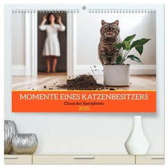 Momente eines Katzenbesitzers - Chaos der Samtpfoten (hochwertiger Premium Wandkalender 2025 DIN A2 quer), Kunstdruck in Hochglanz - Calvendo;- Fotografie, MB