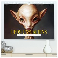 UFOs und Aliens - Außerirdische Spuren, verborgene Wahrheit oder bloße Fantasie (hochwertiger Premium Wandkalender 2025 DIN A2 quer), Kunstdruck in Hochglanz - Calvendo;- Fotografie, MB