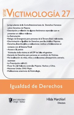 Cover Victimología 27. Igualdad de derechos