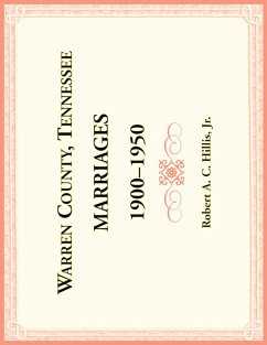 Cover Warren County, Tennessee Marriages, 1900-1950