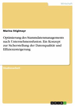 Optimierung des Stammdatenmanagements nach Unternehmensfusion. Ein Konzept zur Sicherstellung der Datenqualität und Effizienzsteigerung (eBook, PDF) Optimierung des Stammdatenmanagements nach Unternehmensfusion. Ein Konzept zur Sicherstellung der Datenqualität und Effizienzsteigerung (eBook, PDF)