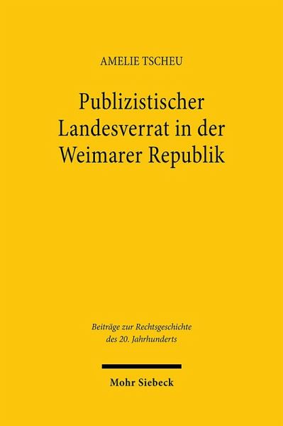 Publizistischer Landesverrat in der Weimarer Republik