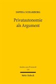 Privatautonomie als Argument