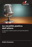 La vocalità poetica dell'attore