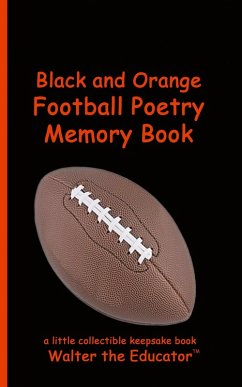 Cover Black and Orange Football Poetry Memory Book