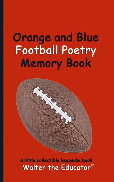 Orange and Blue Football Poetry Memory Book