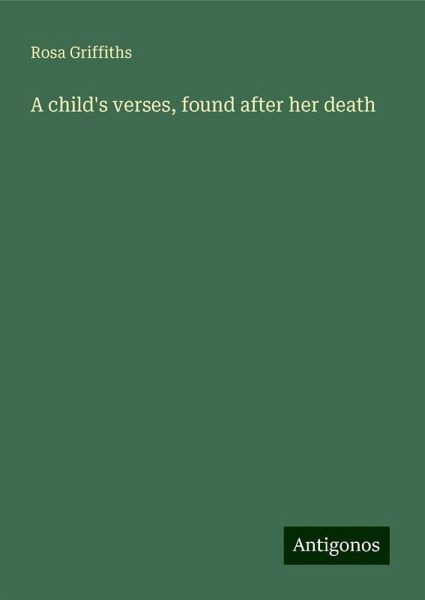 A child's verses, found after her death