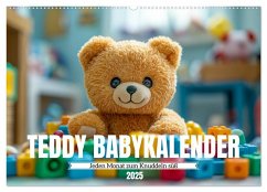 Teddy Babykalender - Jeden Monat zum Knuddeln süß (Wandkalender 2025 DIN A2 quer), CALVENDO Monatskalender