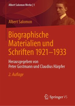 Cover Biographische Materialien und Schriften 1921-1933 (eBook, PDF)