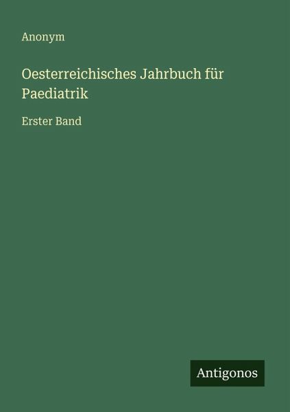 Oesterreichisches Jahrbuch für Paediatrik