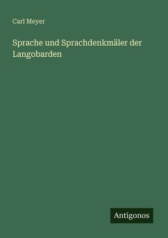 Cover Sprache und Sprachdenkmäler der Langobarden