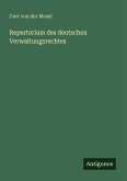 Repertorium des deutschen Verwaltungsrechtes