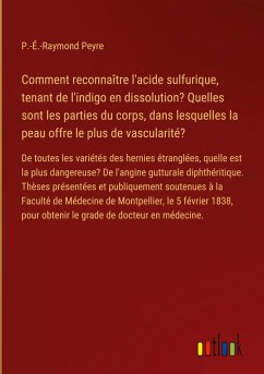 Cover Comment reconnaître l'acide sulfurique, tenant de l'indigo en dissolution? Quelles sont les parties du corps, dans lesquelles la peau offre le plus de vascularité?