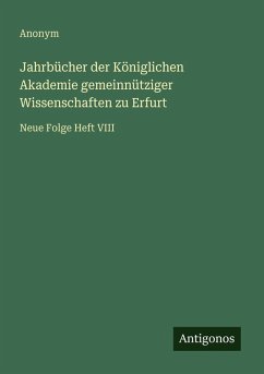 Cover Jahrbücher der Königlichen Akademie gemeinnütziger Wissenschaften zu Erfurt