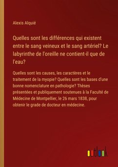 Quelles sont les différences qui existent entre le sang veineux et le sang artériel? Le labyrinthe de l'oreille ne contient-il que de l'eau? Quelles sont les différences qui existent entre le sang veineux et le sang artériel? Le labyrinthe de l'oreille ne contient-il que de l'eau?