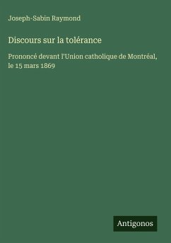 Cover Discours sur la tolérance