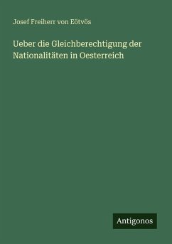 Cover Ueber die Gleichberechtigung der Nationalitäten in Oesterreich