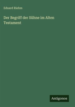 Cover Der Begriff der Sühne im Alten Testament