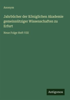 Cover Jahrbücher der Königlichen Akademie gemeinnütziger Wissenschaften zu Erfurt