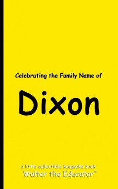 Cover Celebrating the Family Name of Dixon