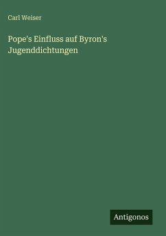 Cover Pope's Einfluss auf Byron's Jugenddichtungen